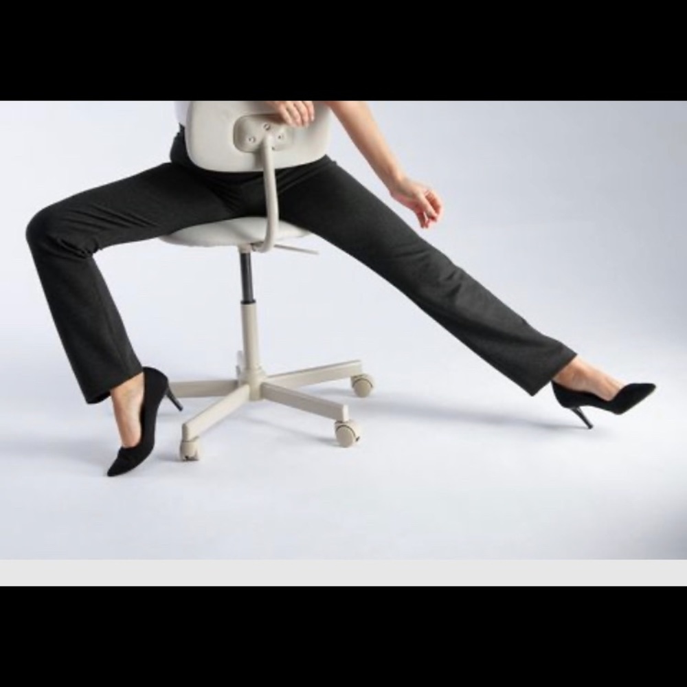 Betabrand Straight Leg Charcoal Gray, M, New